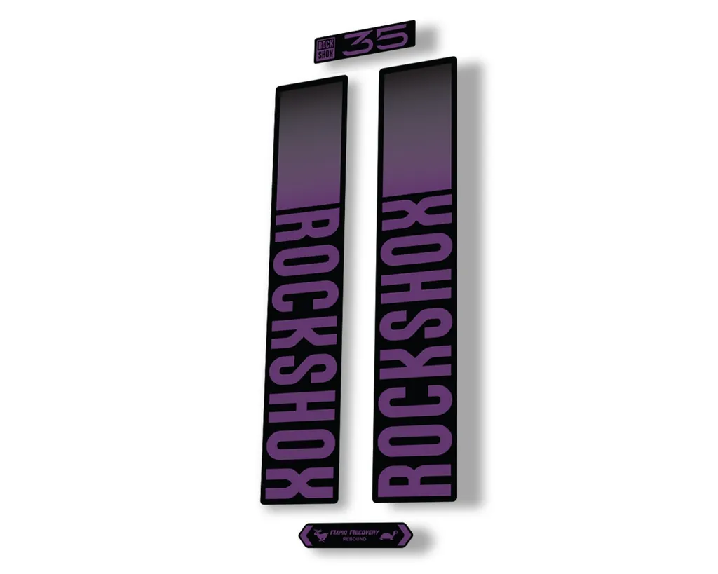 Rock Shox 35 2021 Fork Decal Mountain Bike Cycling Sticker Adhesive Purple - 1