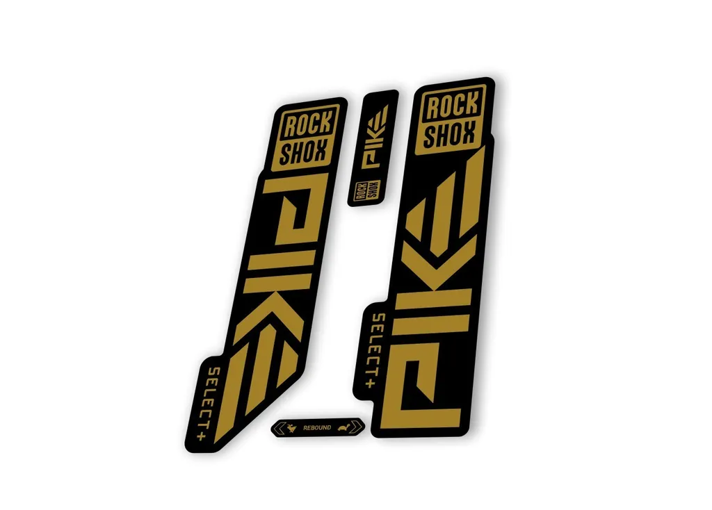 Rock Shox PIKE SELECT + Plus 2023 Mountain Bike Cycling Decal Sticker Gold - 1