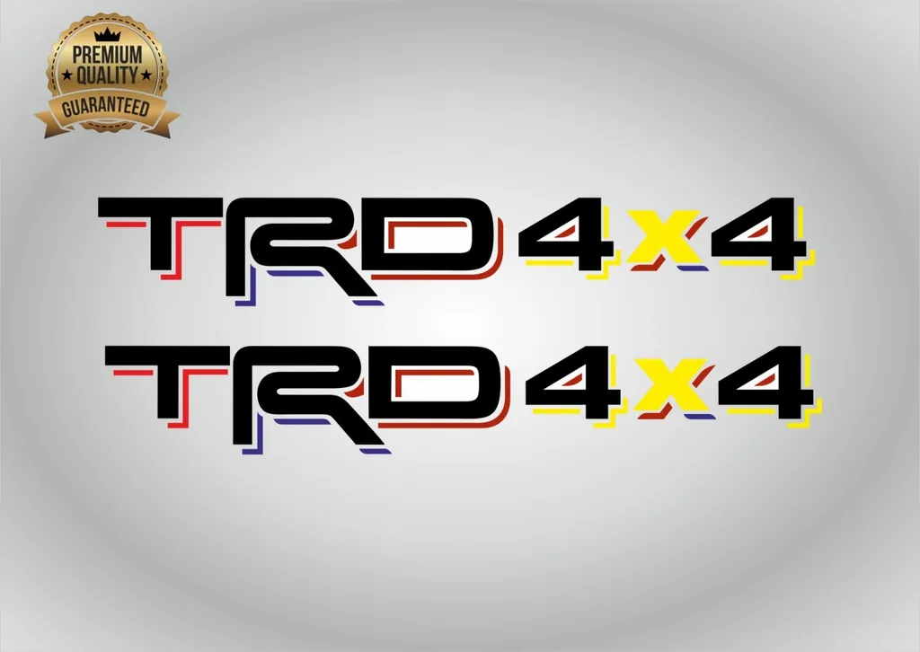4x4 Decals Compatible with Toyota TRD Truck Body Tail 2pcs - 1