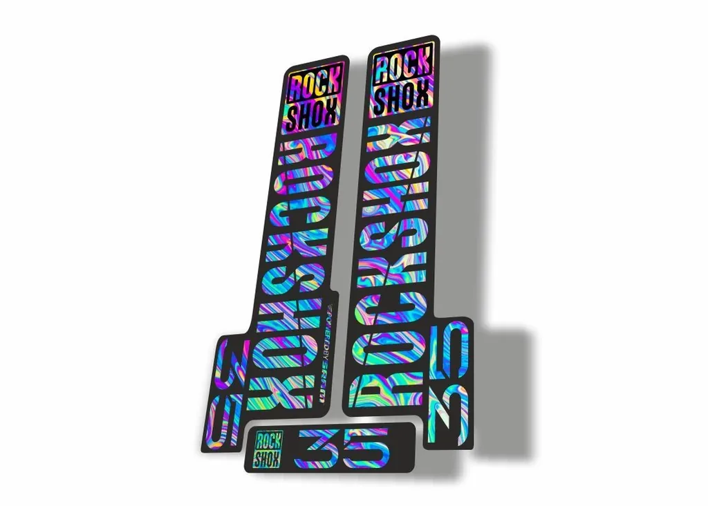 Rock Shox 35 2018 Fork Decal Mountain Bike Cycling Sticker Adhesive Oil Slick 1 - 1