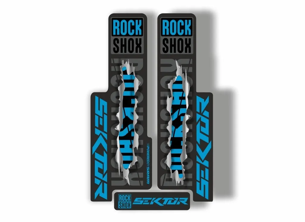 Rock Shox SEKTOR 2018 Fork Decal Mountain Bike Cycling Sticker Metal Torn - 1