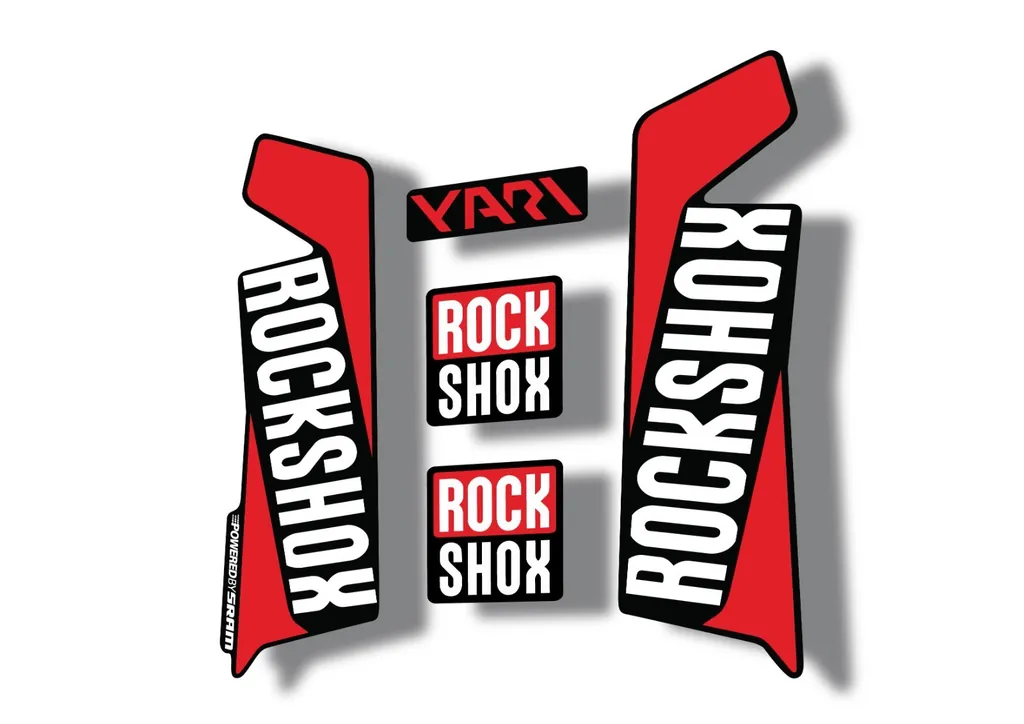 Rock Shox YARI 2017 Fork Decal Mountain Bike Cycling Sticker Adhesive Red - 1