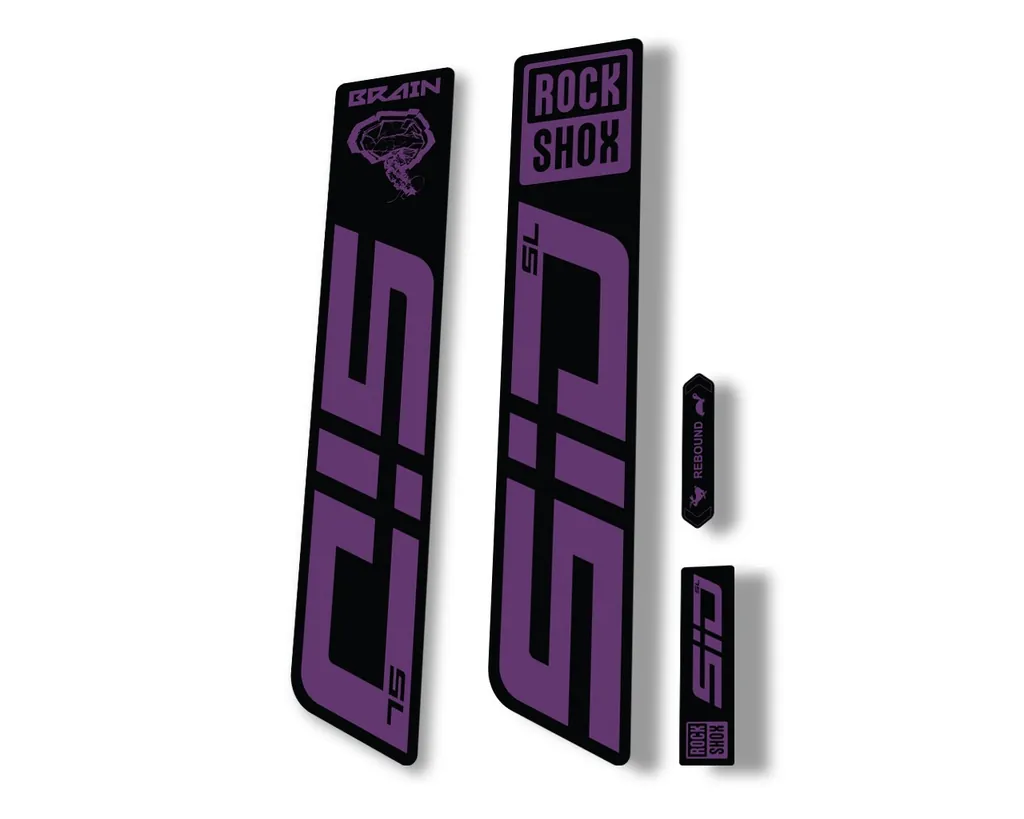 Rock Shox SID SL Brain 2021 Mountain Bike Cycling Decal Sticker Adhesive Purple - 1