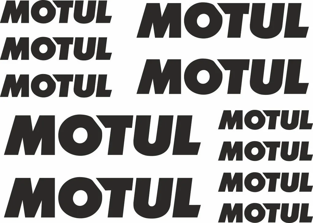 Motul Oil Decals Stickers Graphic Set Motorcycle Vinyl Adhesive 11 Pcs White - 1