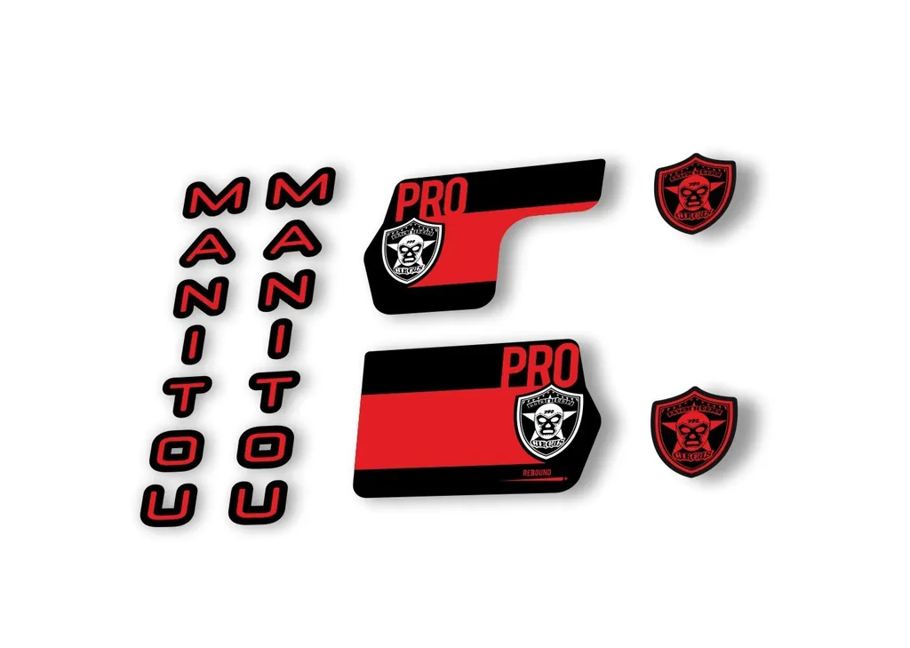 Manitou Circus Pro 2020 Fork Suspension Decal Kit Sticker Set Red - 1
