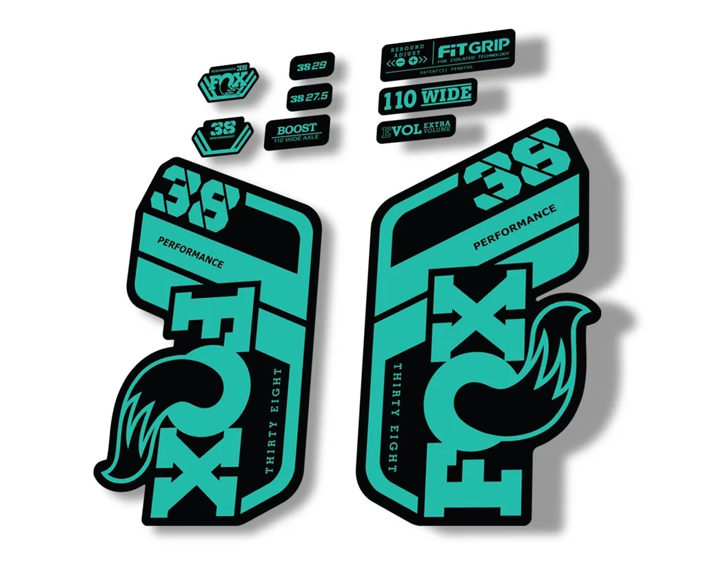 FOX 38 Performance 2021 Forks Suspension Factory Decal Sticker Dolphin - 1