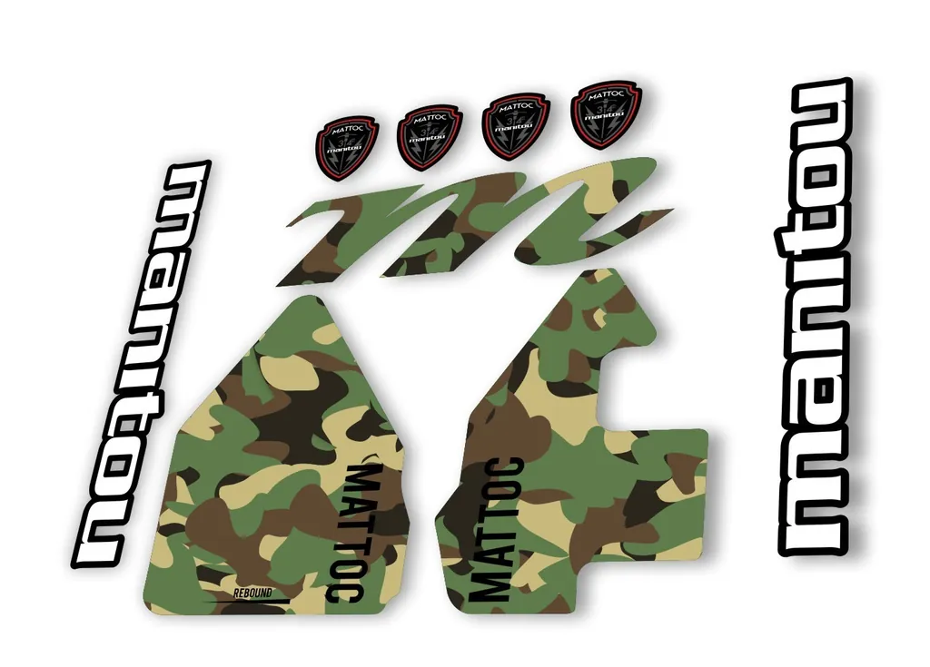 Manitou Mattoc 2017 Fork Suspension Decal Kit Sticker Set Camo - 1