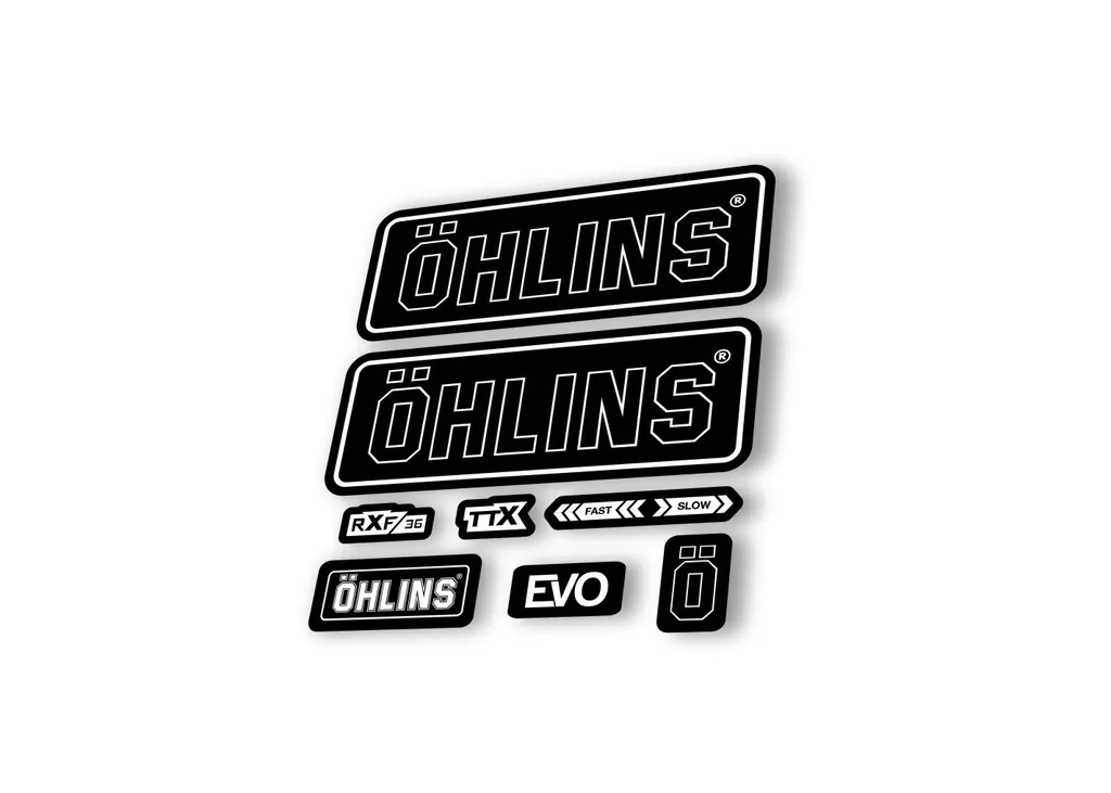Ohlins RXF36 EVO 2018 Rear Shock Decal Mountain Bike Cycling Sticker Black - 1