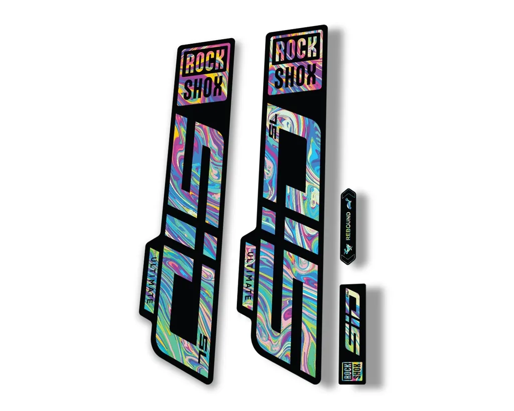 Rock Shox SID SL Ultimate 2021 Mountain Bike Cycling Decal Sticker Oil Slick 1 - 1