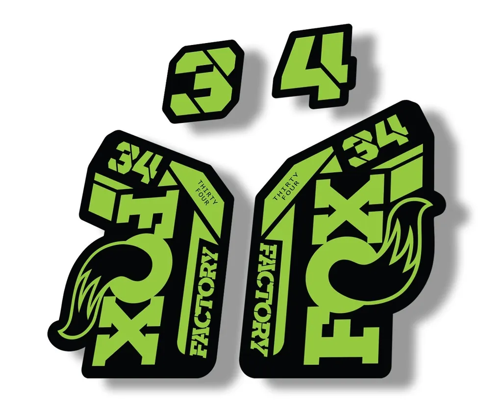 FOX 34 2021 Factory Forks Suspension Decal Sticker Green - 1