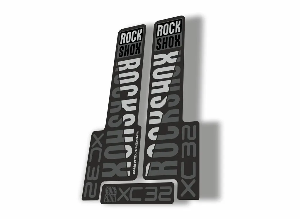 Rock Shox XC32 2018 Fork Decal Mountain Bike Cycling Sticker Adhesive Gray - 1
