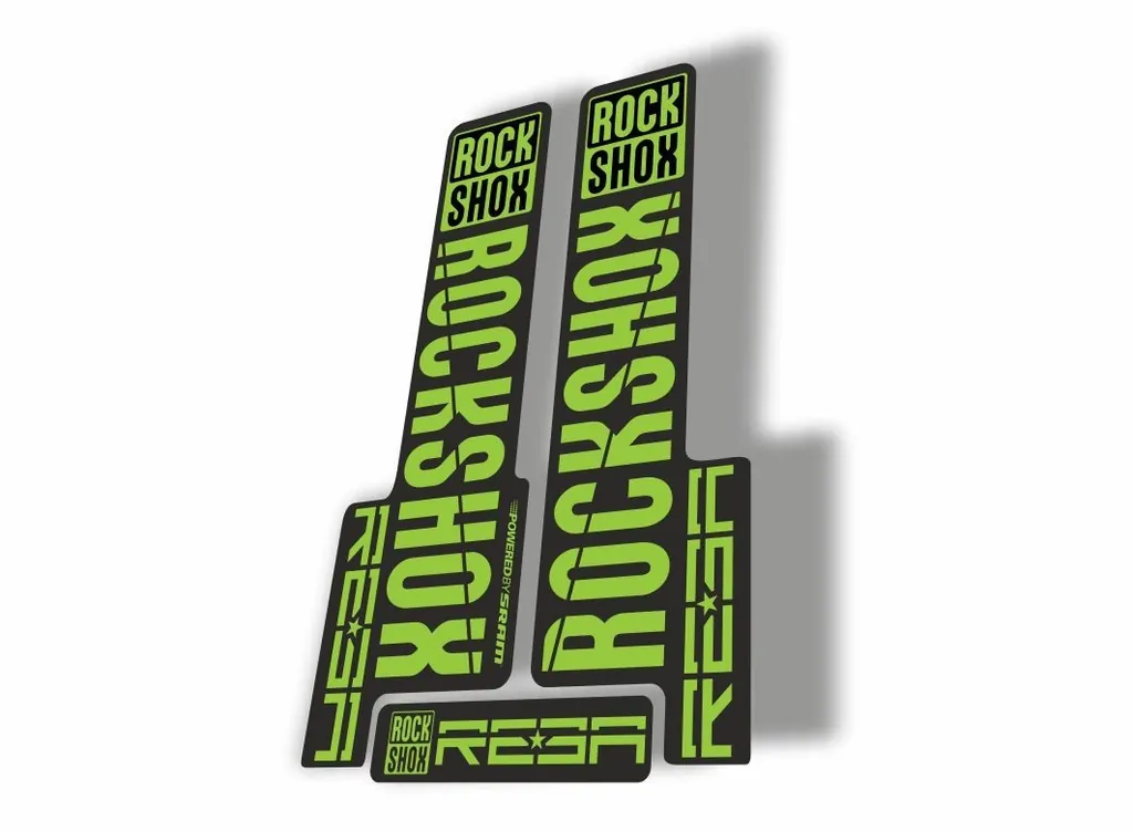 Rock Shox REBA 2018 Fork Decal Mountain Bike Cycling Sticker Adhesive Green - 1