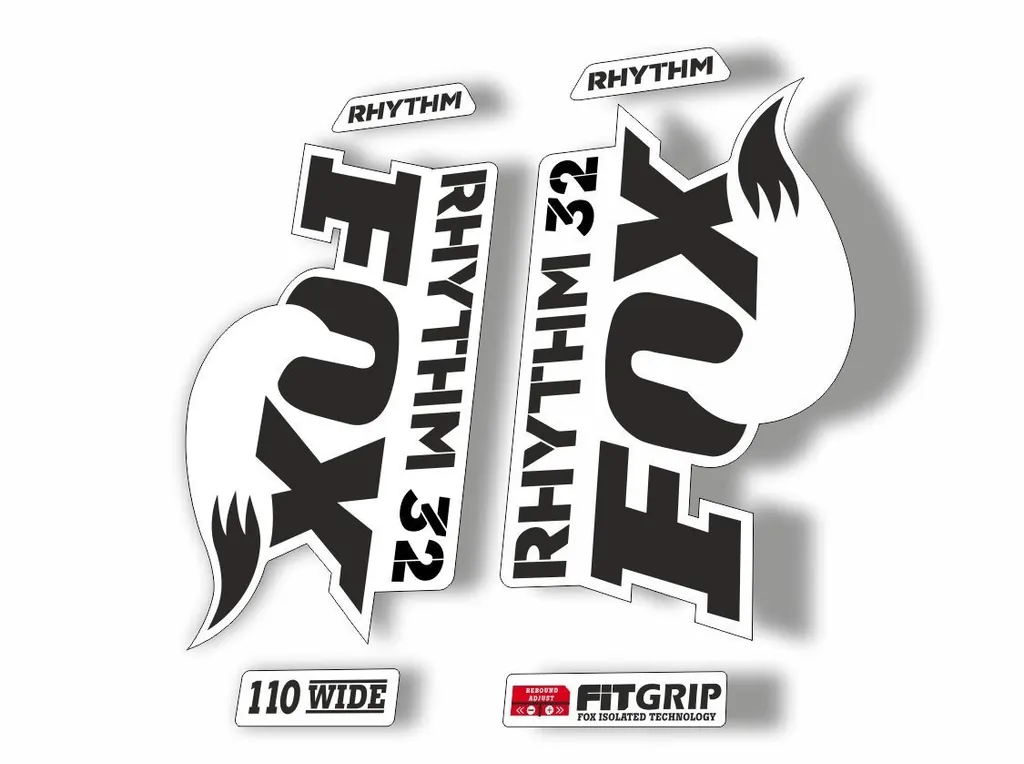 FOX 32 Rhythm 2018 Forks Suspension Factory Decal Sticker Adhesive Black - 1