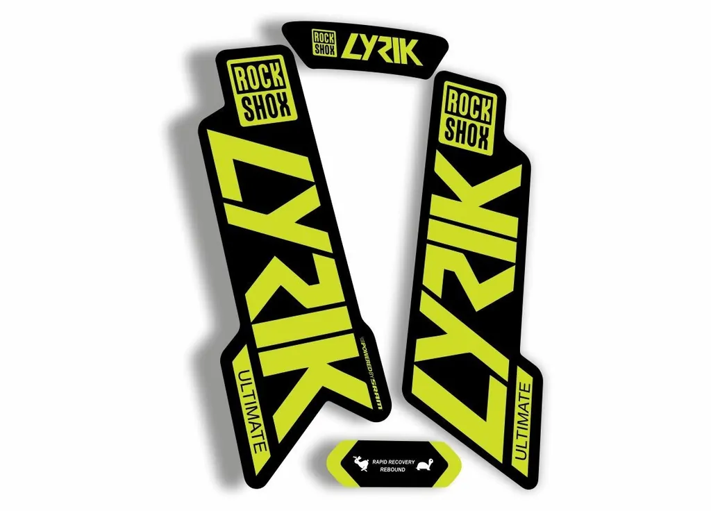 Rock Shox Lyrik Ultimate 2020 Fork Decal Bike Cycling Sticker Lime Green - 1