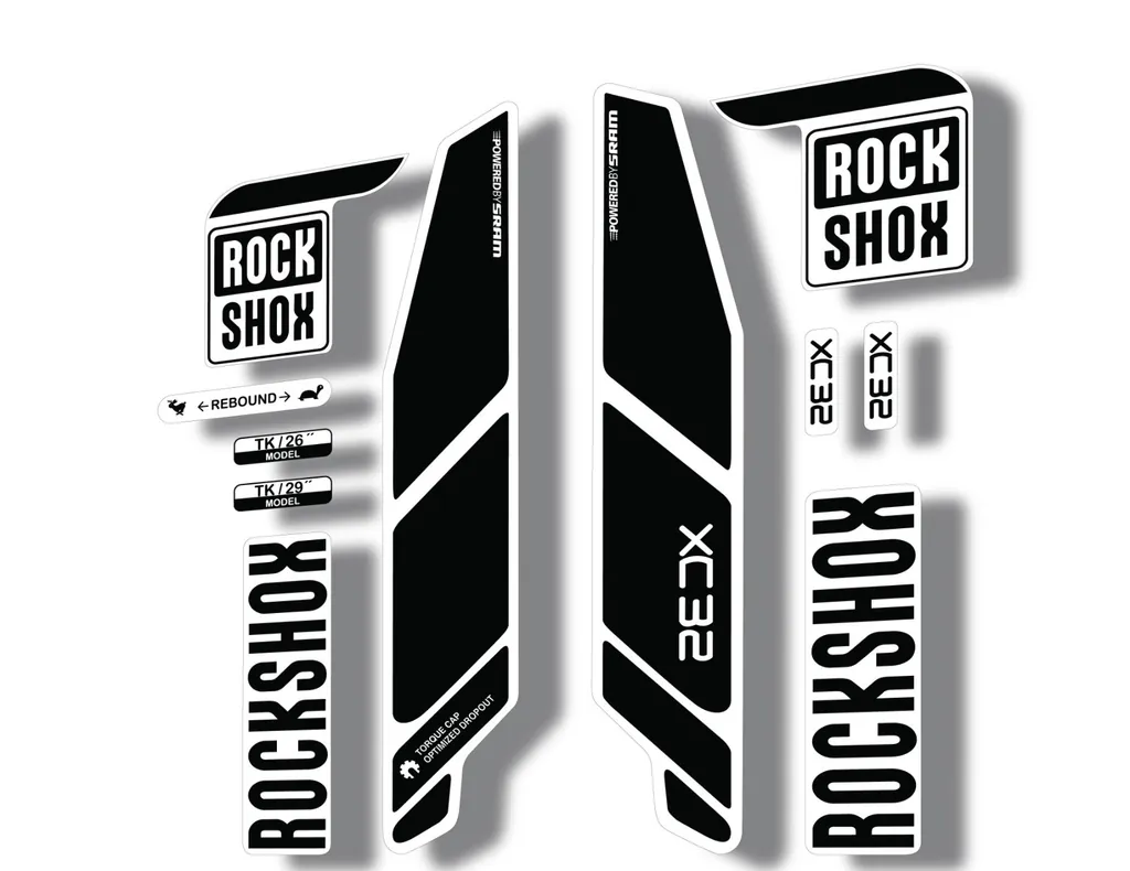 Rock Shox XC32 2014 Fork Decal Mountain Bike Cycling Sticker Adhesive Black - 1