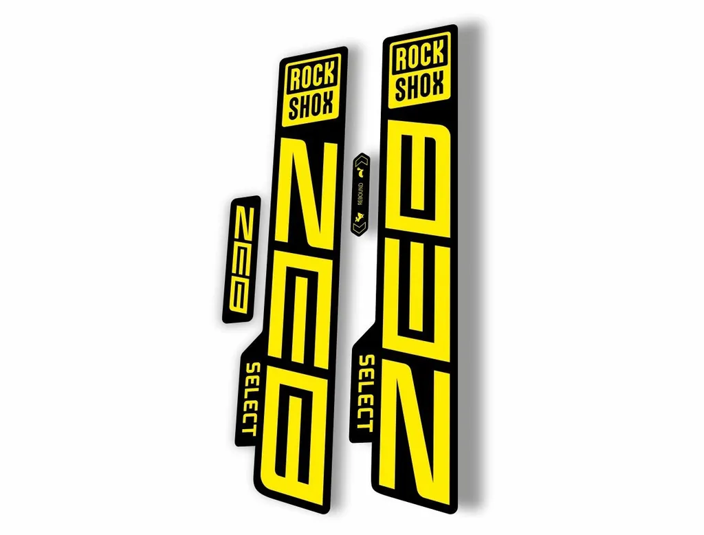 Rock Shox ZEB 2021 Select Mountain Bike Cycling Decal Sticker Adhesive Yellow - 1