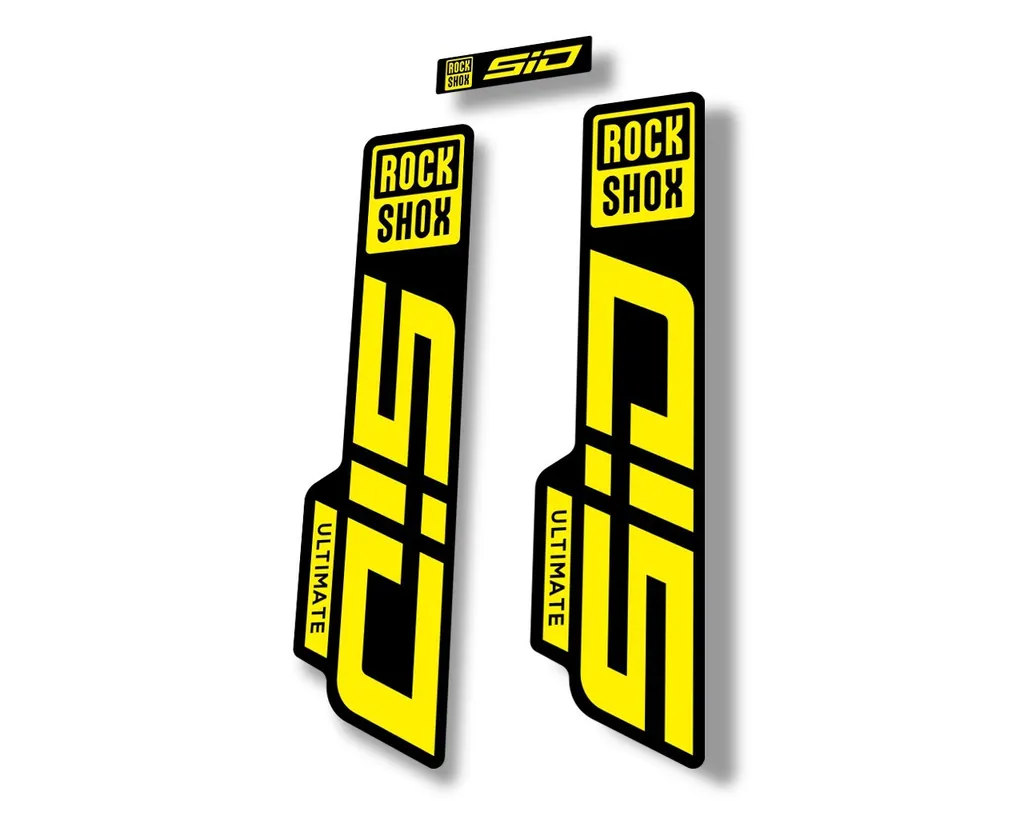 Rock Shox SID 2021 ULTIMATE Fork Decal Mountain Bike Cycling Sticker Yellow - 1