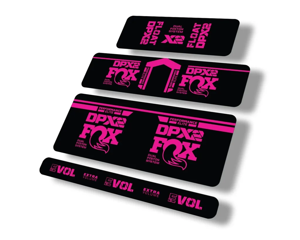 FOX Float DPX2 Performance Elite 2021 Rear Shock Suspension Sticker Decal Pink - 1