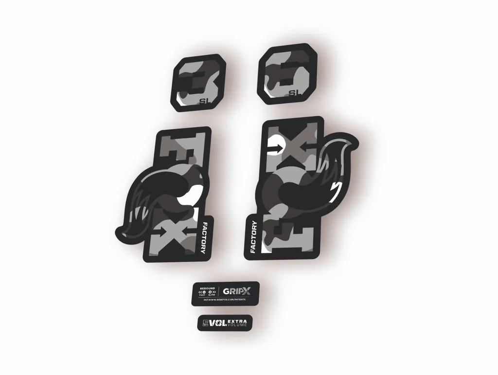 FOX 36 SL Factory 2026 Fork Decal Suspension Sticker Adhesive White Camo - 1