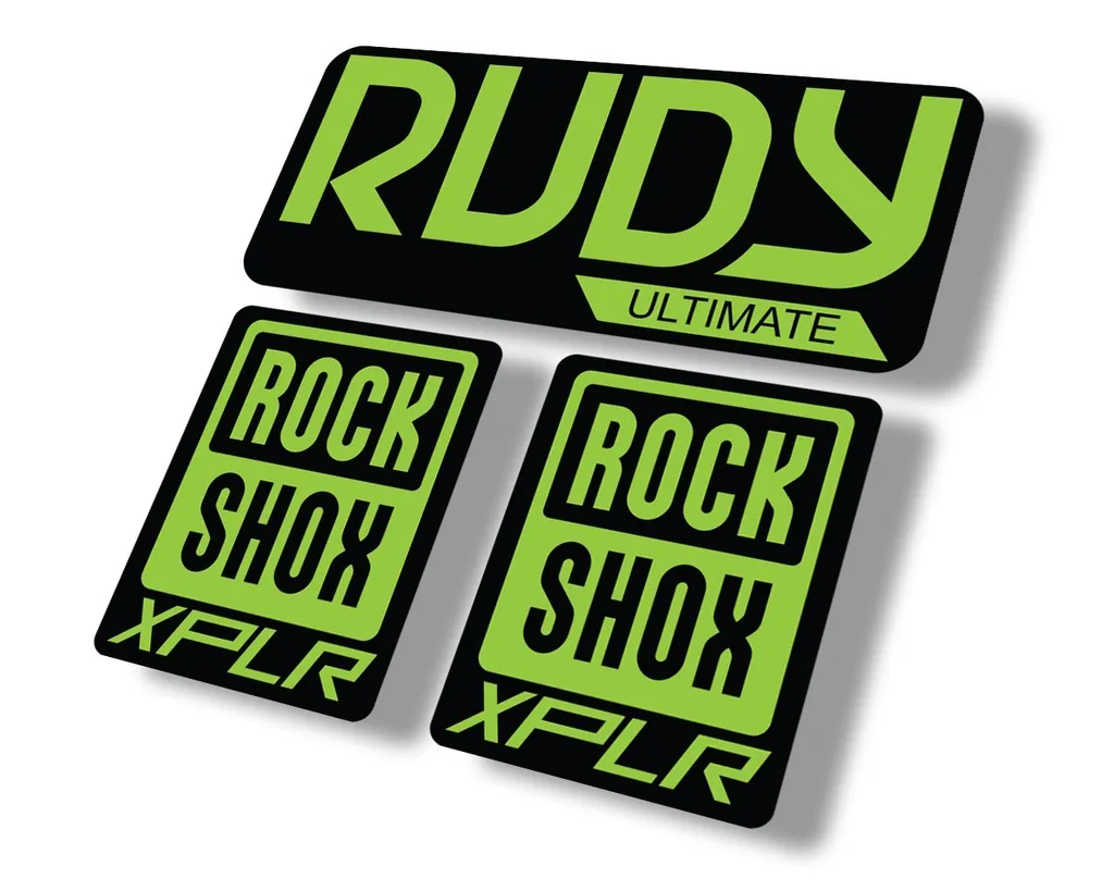Rock Shox Rudy Ultimate XPLR Gravel Fork Decal Bike Cycling Sticker Green - 1