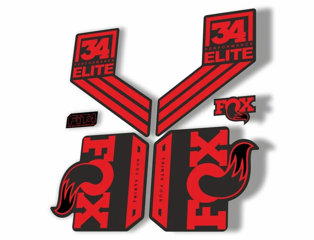 FOX 34 Elite Performance 2017-18 Fork Suspension Factory Decal Sticker Red - 1