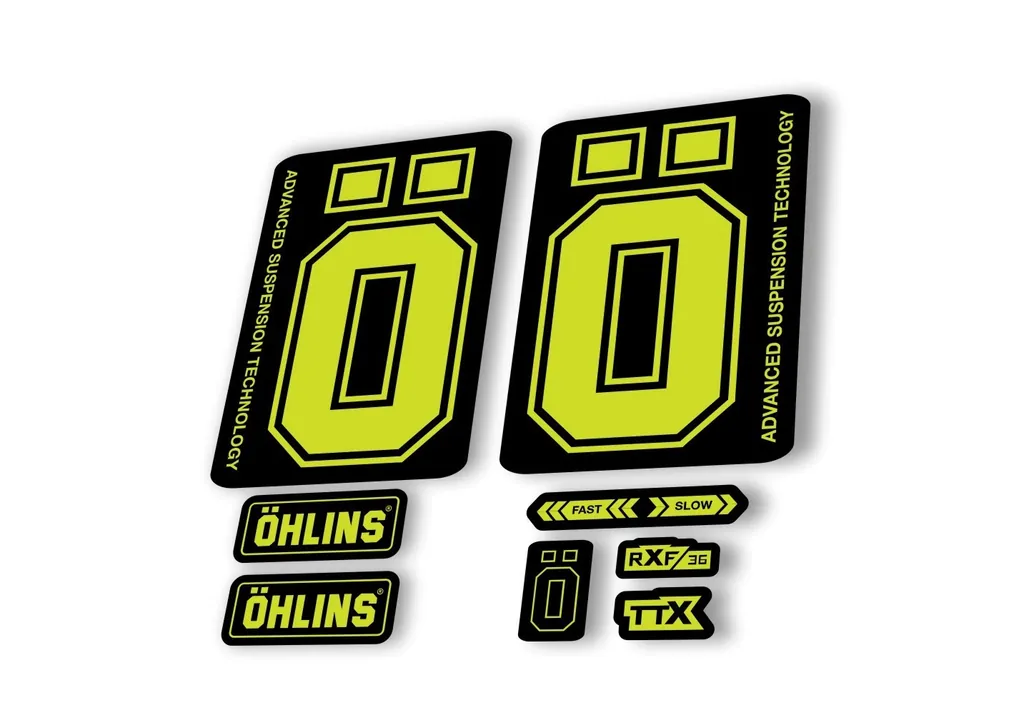 Ohlins RXF36 M2 2019 Fork Decal Mountain Bike Cycling Sticker Lime Green - 1