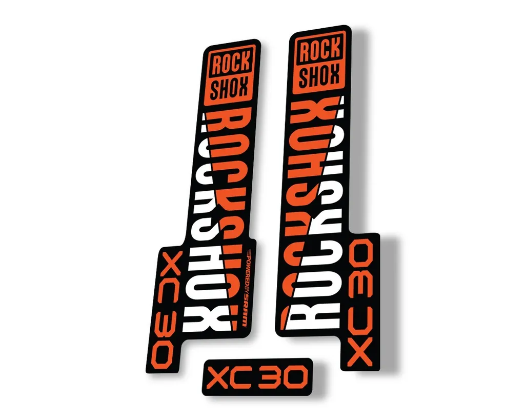 Rock Shox XC 30 2020 Fork Decal Mountain Bike Cycling Sticker Adhesive Orange - 1