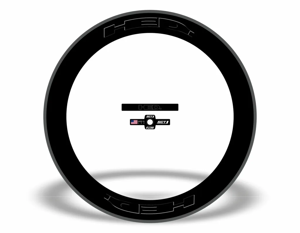 HED Jet 4 Rim Wheelset Decal Factory Sticker Vinyl Adhesive Black 12 Pcs - 1