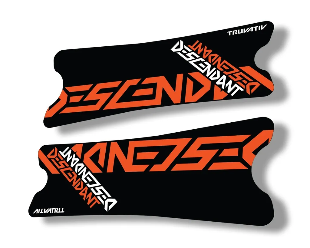 Truvativ 2018 Dexcendant Crank Set Stickers Decals MTB Bicycle 2Pcs Orange - 1