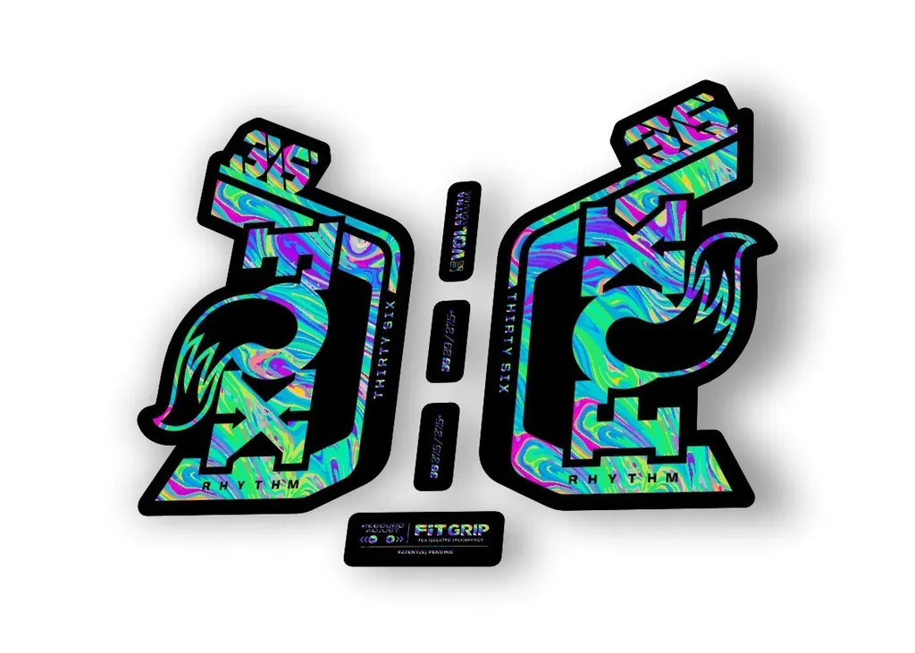 Fox 36 Rhythm 2024 Fork Suspension Factory Decal Sticker Adhesive Oil Slick 1 - 1