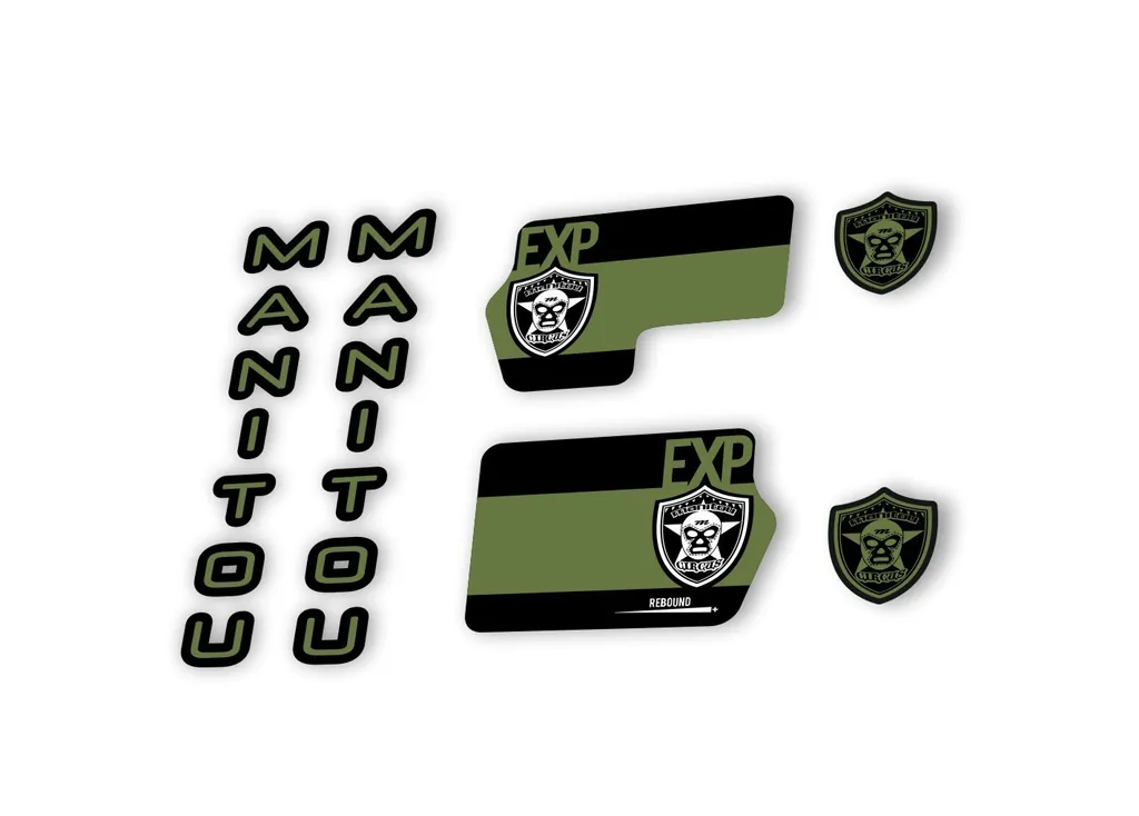 Manitou Circus Expert 2020 Fork Suspension Decal Kit Sticker Olive - 1