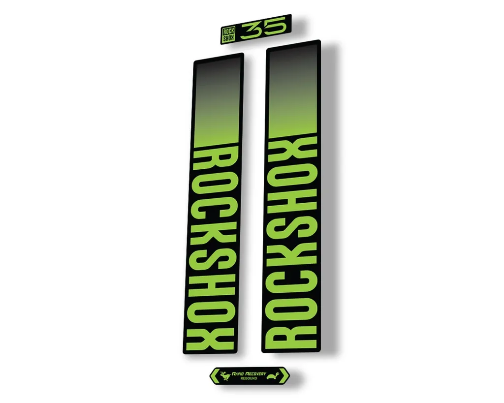 Rock Shox 35 2021 Fork Decal Mountain Bike Cycling Sticker Adhesive Green - 1