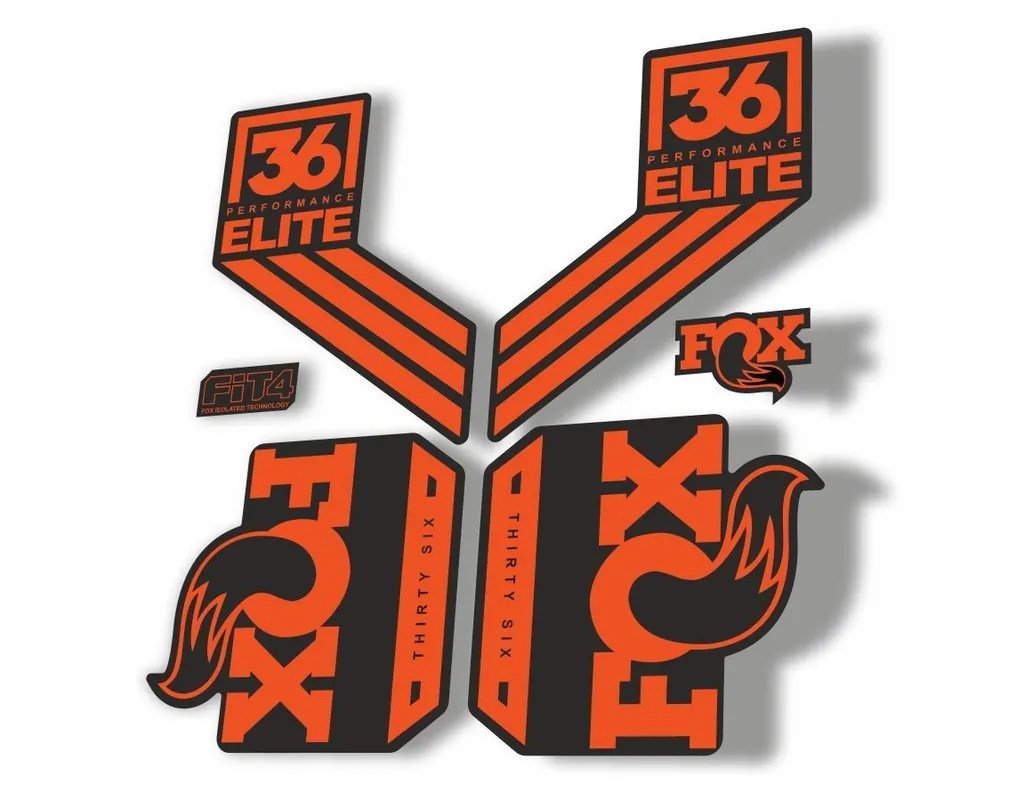 FOX 36 Elite Performance 2017-18 Fork Suspension Factory Decal Sticker Orange - 1