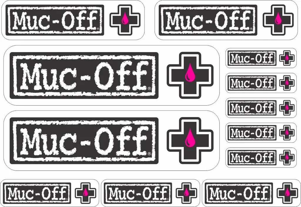 Muc Off Bike Bicycle Decal Stickers Graphic Adhesive Set Vinyl Aufkleber 12 Pcs - 1