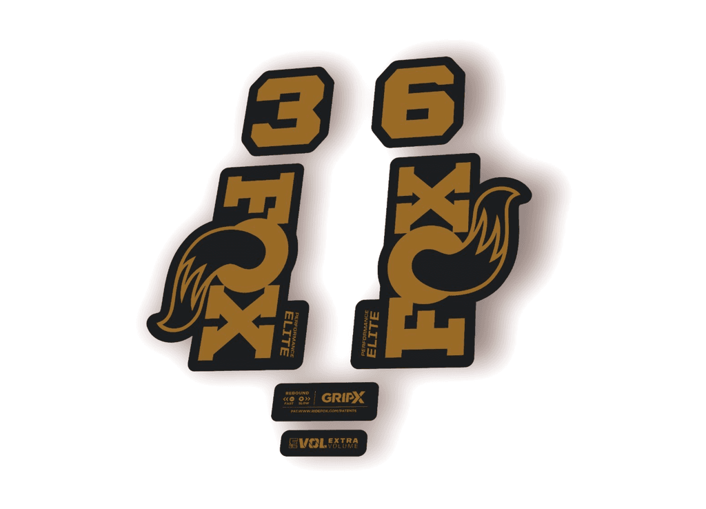 FOX 36 Elite Performance 2026 Fork Factory Decal Sticker Adhesive Gold - 1