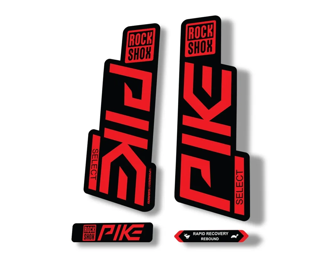 Rock Shox PIKE SELECT 2020 Fork Decal Mountain Bike Cycling Sticker Red - 1
