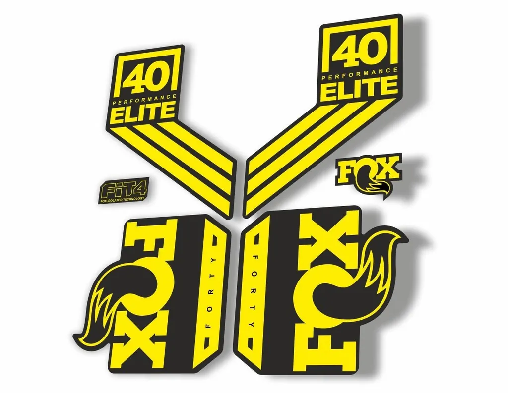 FOX 40 Elite Performance 2017-18 Fork Suspension Factory Decal Sticker Yellow - 1