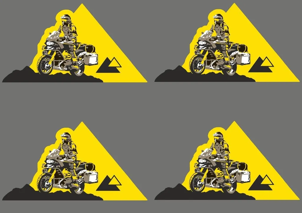 Touratech Case Box Fork Decals Inspire Sticker Graphic Set Vinyl Adhesive 4 Pcs - 1