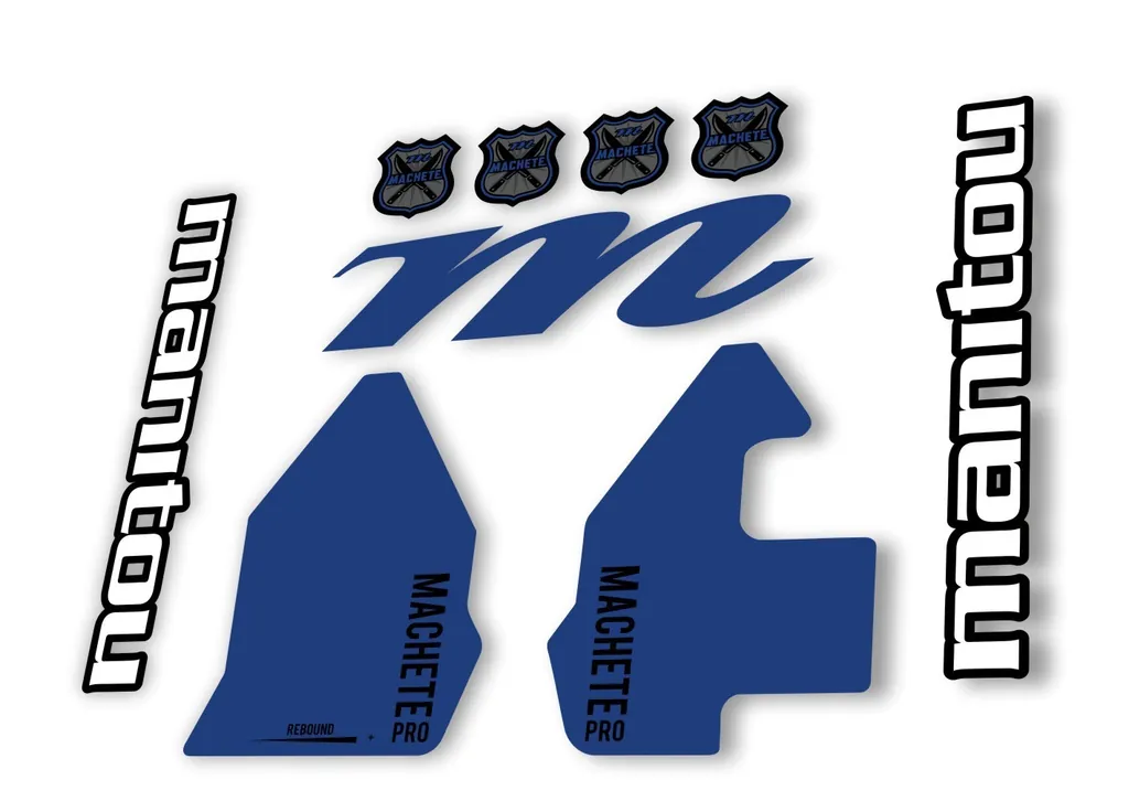 Manitou Machette 100 Pro 2020 Fork Suspension Decal Kit Sticker Dark Blue - 1