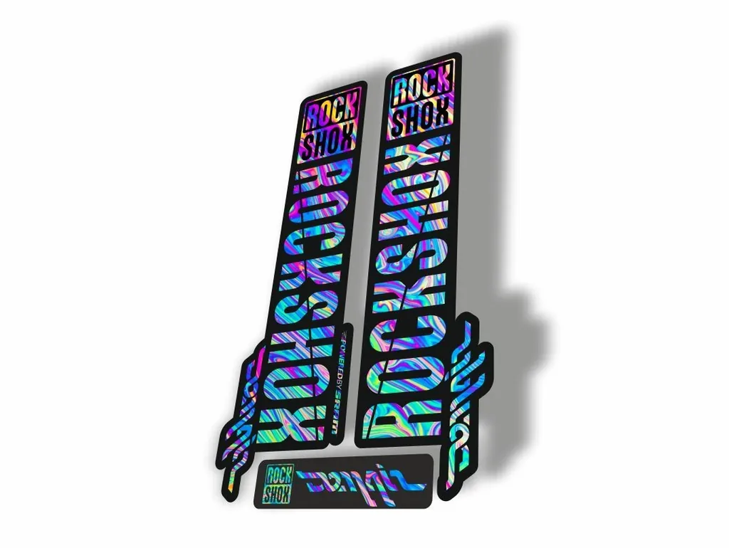 Rock Shox DOMAIN 2018 Fork Decal Mountain Bike Cycling Sticker Oil Slick 1 - 1