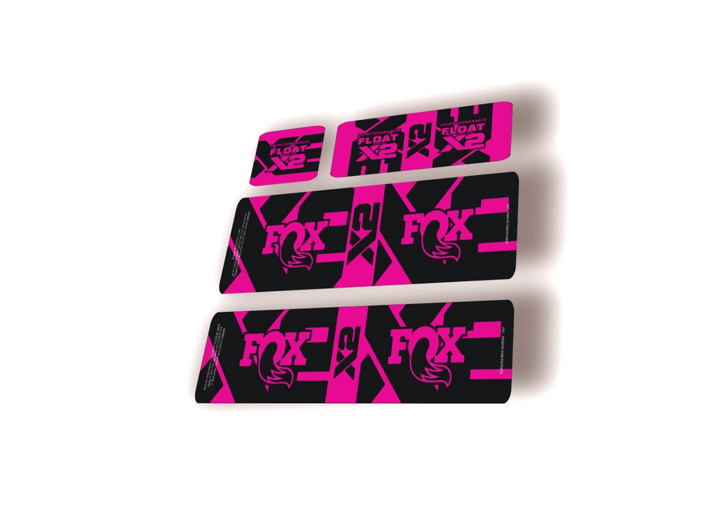 FOX Float X2 Performance 2026 Rear Shock Decal Sticker Kit Adhesive Pink - 1
