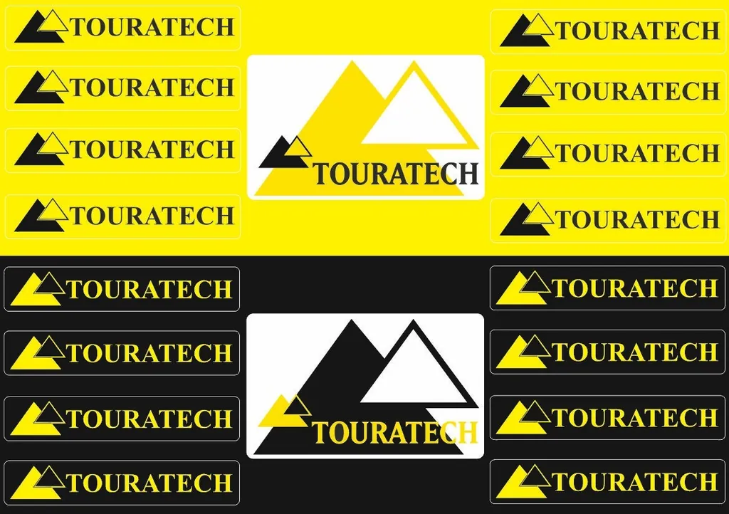 Touratech Case Box Fork Decals Stickers Graphic Set Vinyl Adhesive 18 Pcs - 1
