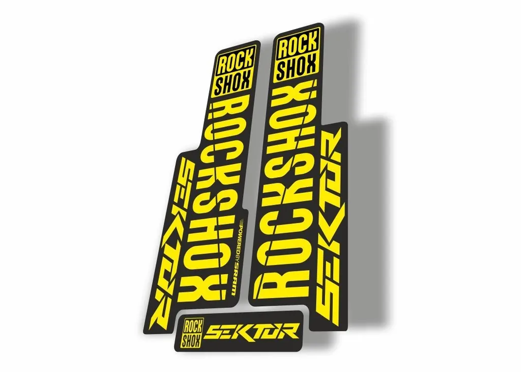 Rock Shox SEKTOR 2018 Fork Decal Mountain Bike Cycling Sticker Adhesive Yellow - 1