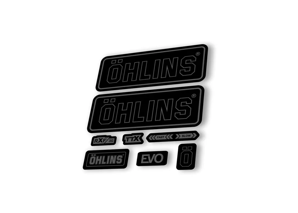 Ohlins RXF36 EVO 2018 Rear Shock Decal Mountain Bike Cycling Sticker Gray - 1