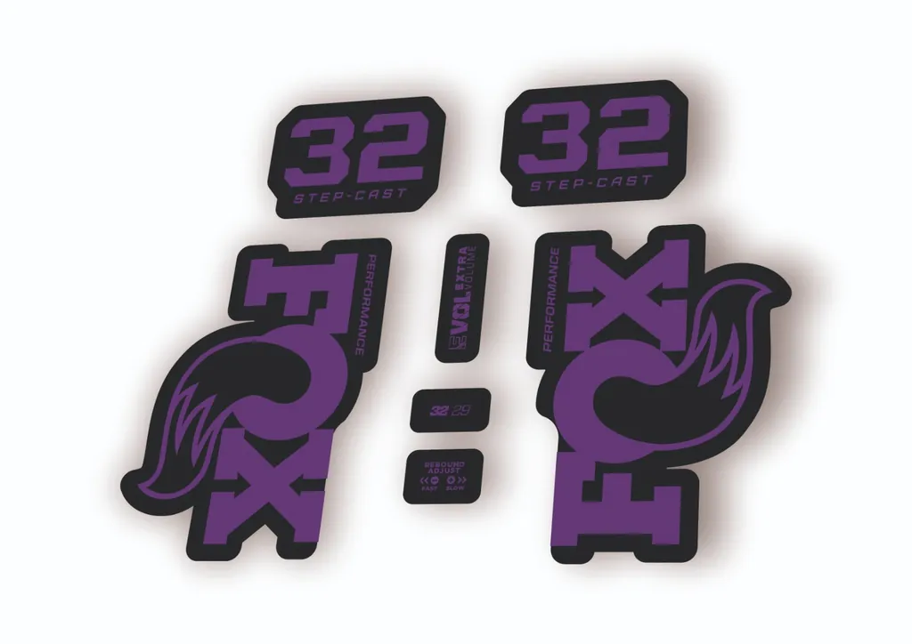 Fox 32 Step Cast Performance 2025 Fork Factory Decal Sticker Adhesive Purple - 1