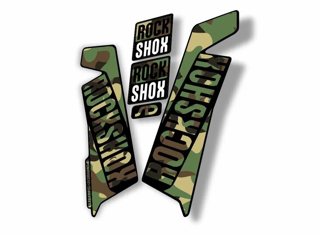 Rock Shox SID 2016-17 Mountain Bike Cycling Fork Decal Sticker Adhesive Camo - 1