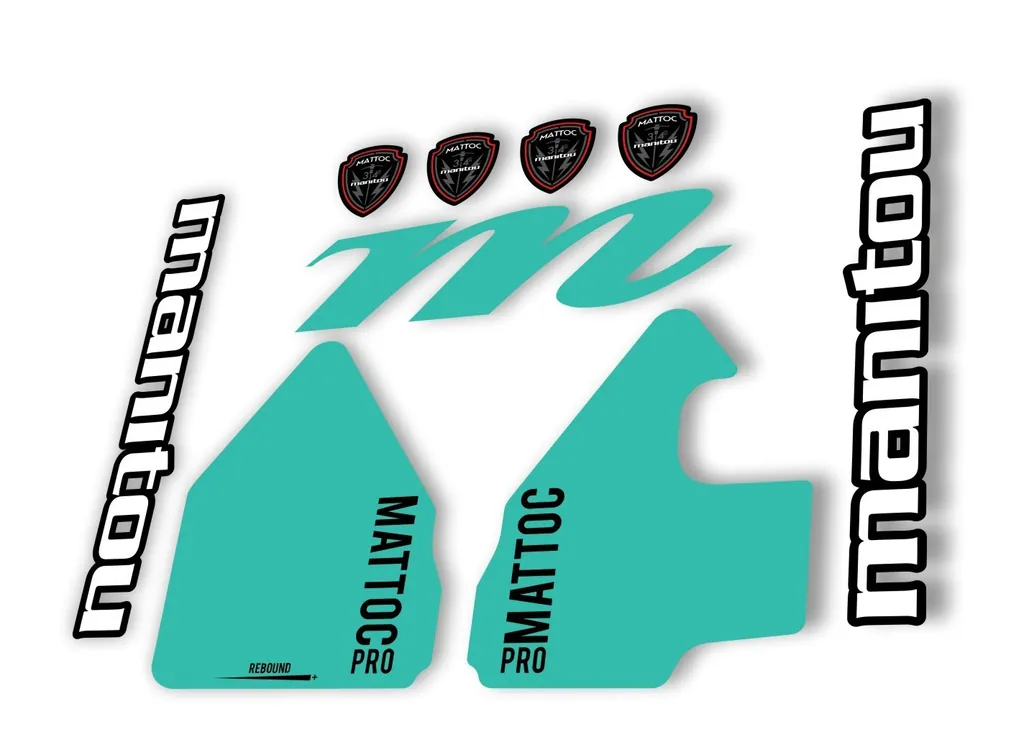 Manitou Mattoc Pro 2017 Fork Suspension Decal Kit Sticker Set Dolphin - 1
