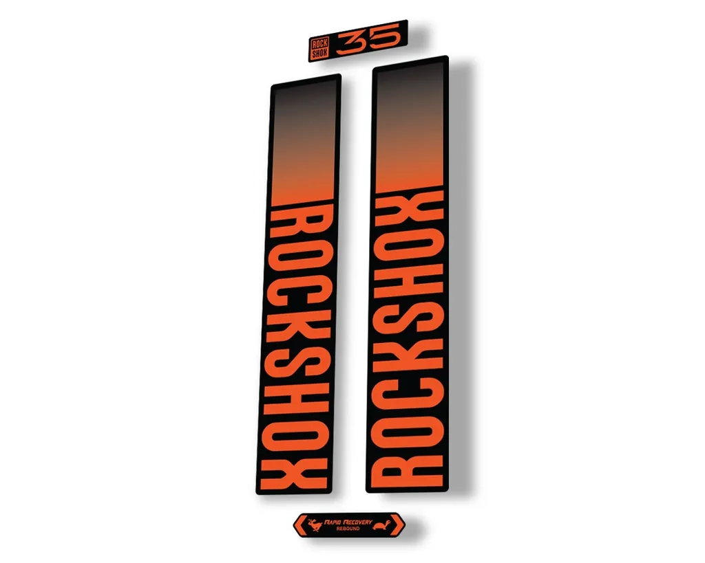 Rock Shox 35 2021 Fork Decal Mountain Bike Cycling Sticker Adhesive Orange - 1