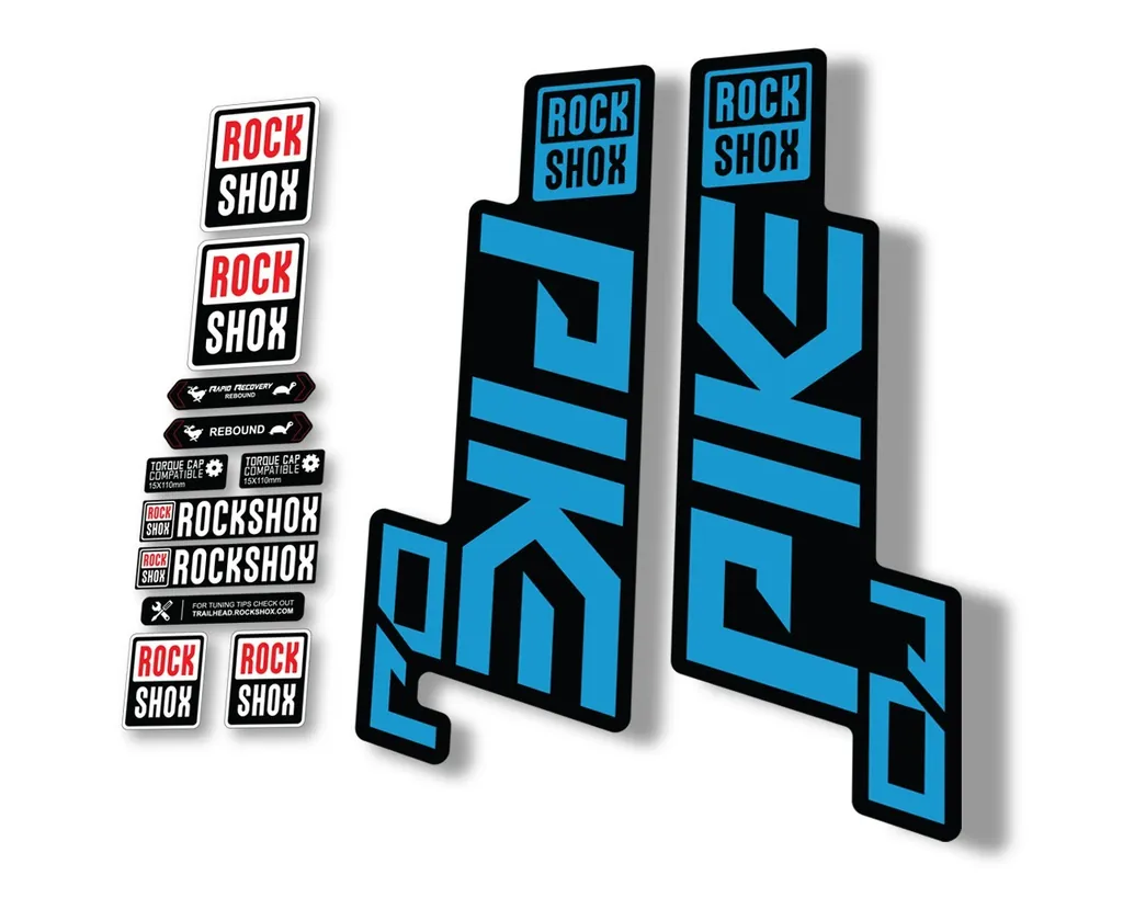 Rock Shox PIKE DJ 2021 Mountain Bike Cycling Decal Sticker Adhesive Blue - 1