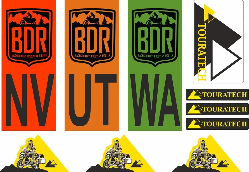 Touratech Case Box Backcountry Sticker Set Vinyl Adhesive 21 Pcs - 1